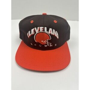 Vintage 90s Cleveland Browns Snapback Hat Cap NFL Brown #1 Apparel